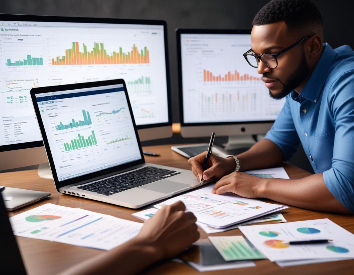 บุคคลกำลังตรวจสอบเอกสารการเงินบนโต๊ะเพื่อขอสินเชื่อให้ผ่านอย่างมีประสิทธิภาพ