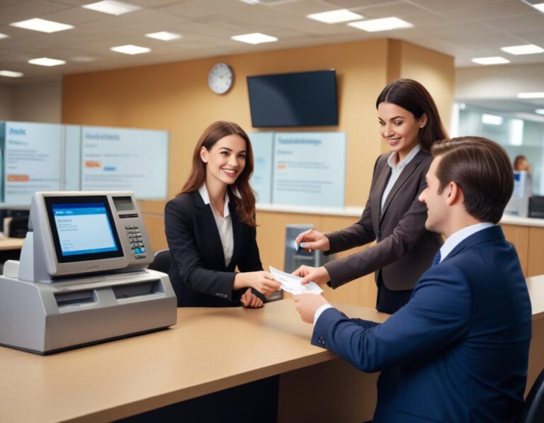 ภาพครอบครันของย่านการเงินในเมืองใหญ่ เต็มไปด้วยคนรอเคาน์เตอร์ธนาคารโดยแสดงอารมณ์ต่าง ๆ บรรจบกับแสงพรางชีวิตประจำวัน