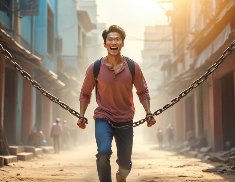 ภาพถ่ายเรียลลิสติกแสดงกระบวนการชำระหนี้ที่ซับซ้อนในขณะสั้นๆ 'ความสำเร็จของการเข้าถึงเสรีภาพทางการเงิน'