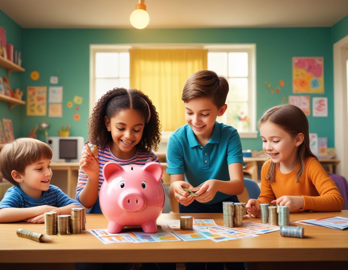 อินโฟกราฟิกเกี่ยวกับประโยชน์ของบัญชีออมทรัพย์เด็ก พร้อมข้อความ