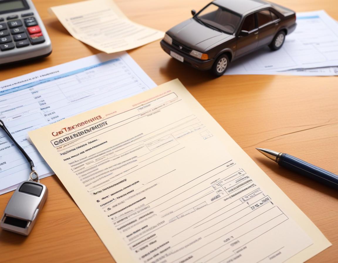 เอกสารสำคัญสำหรับต่อภาษีรถยนต์ในประเทศไทย วางบนโต๊ะไม้