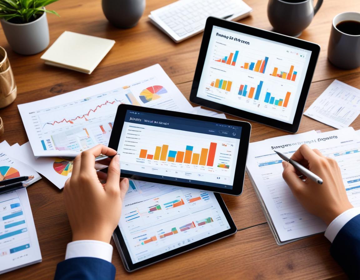 ที่ปรึกษาการเงินกำลังตรวจสอบตัวเลือกการออมเงิน บนเอกสารและหน้าจอคอมพิวเตอร์