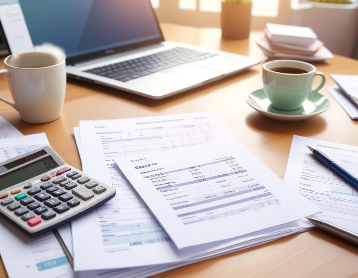 บุคคลกำลังตรวจสอบรายงานเครดิตบนแล็ปท็อปเพื่อการรีไฟแนนซ์บ้าน