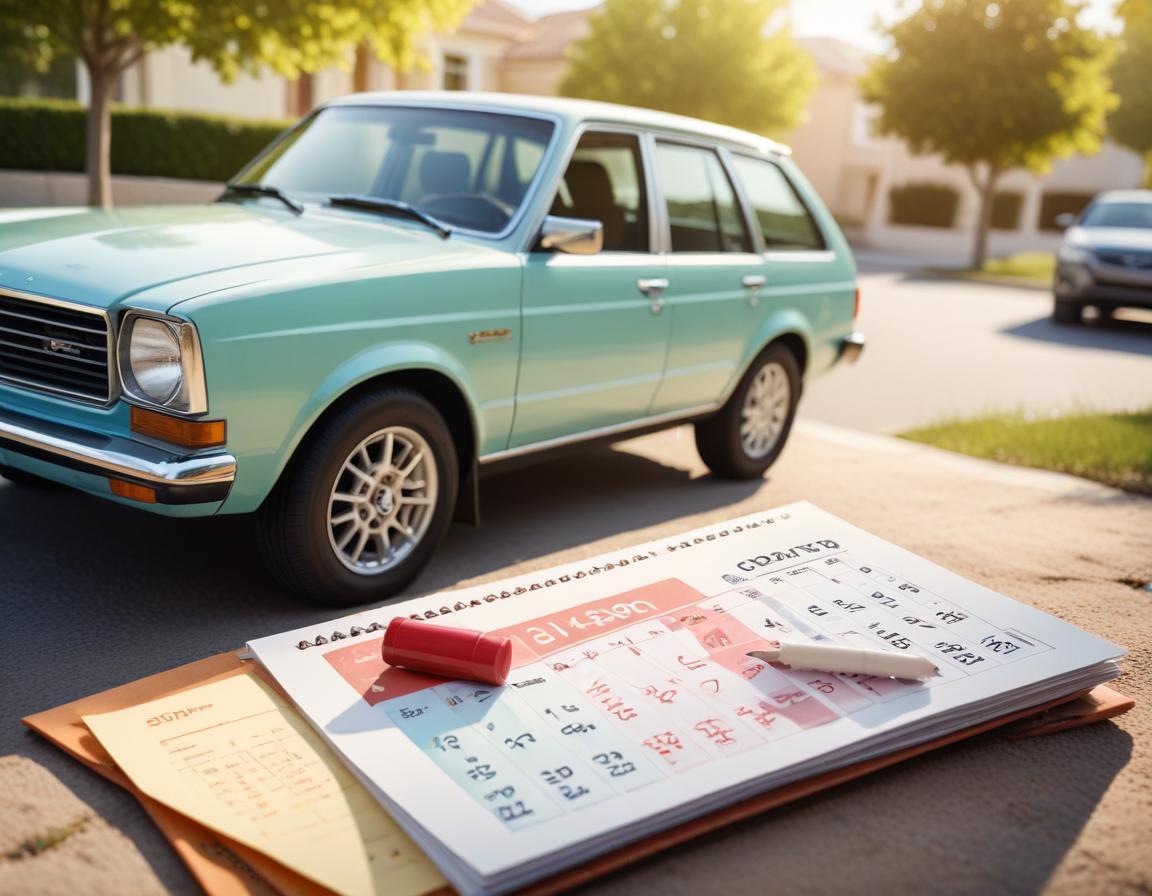 ปฏิทินพร้อมข้อความภาษาไทยเกี่ยวกับการโอนรถเข้าไฟแนนซ์และการตรวจสอบคุณสมบัติทางการเงิน