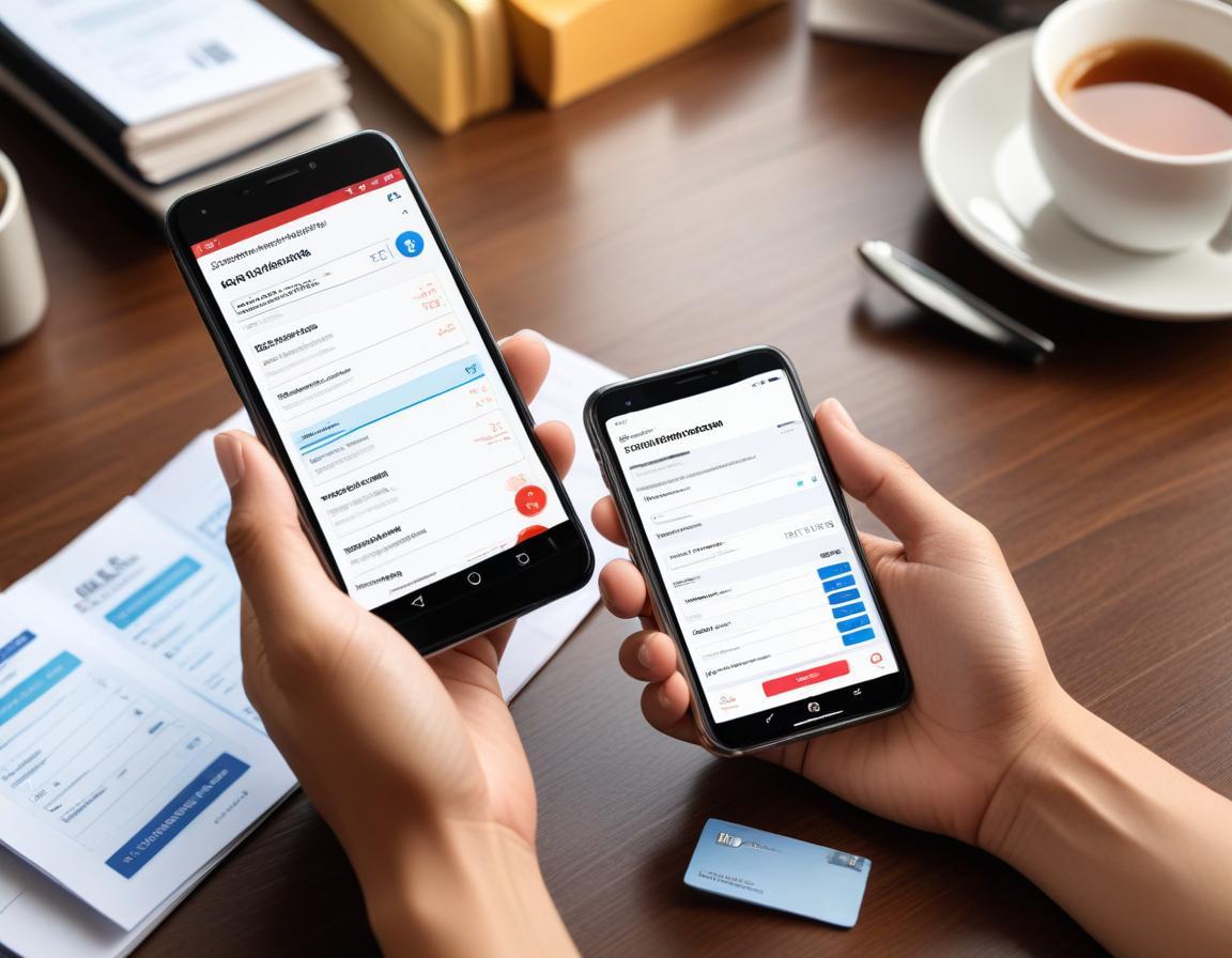 รายการตรวจสอบวิธีขอยกเว้นค่าธรรมเนียมสำหรับสมาร์ทโฟนพื้นหลังสีฟ้า โดยมีคำว่า