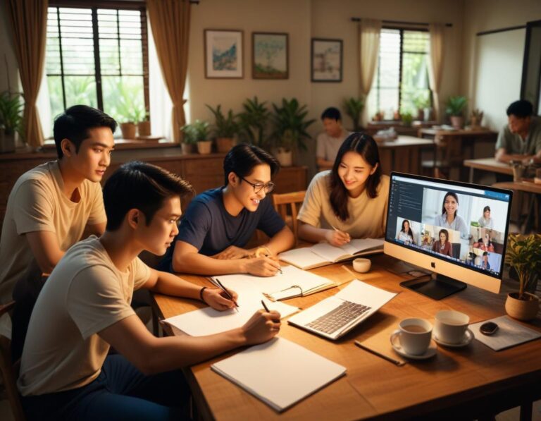 ความหลากหลายของกลุ่มคนทำงานออนไลน์ ในรูปแบบภาพสุดจริงใจที่เต็มไปด้วยพลังงานและโอกาส