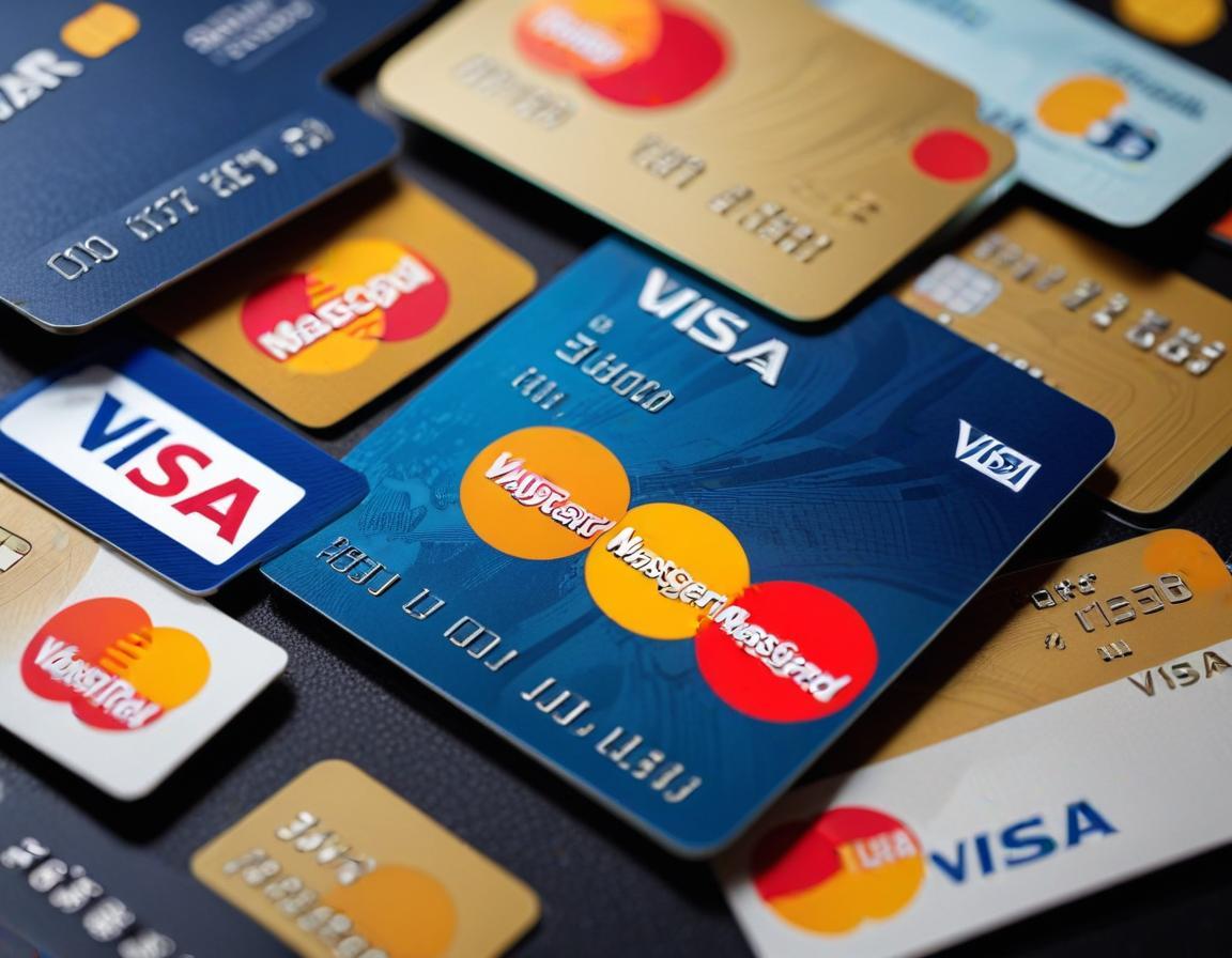 สัญลักษณ์บัตรเครดิตจากเครือข่ายการชำระเงิน ระดับโลก บนพื้นหลังแบบเรียบง่าย