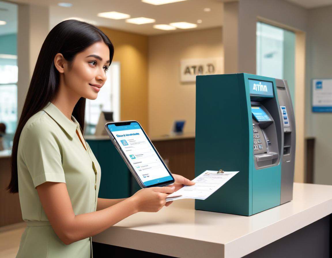 รายการตรวจสอบการรายงานบัตรเอทีเอ็มหาย พร้อมภาพประกอบไอคอนการช่วยเหลือจากธนาคาร