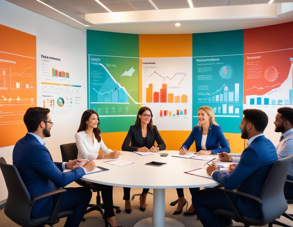 การประชุมทีมเกี่ยวกับการรักษาลูกค้าในห้องประชุมที่มีพื้นหลังสีขาว