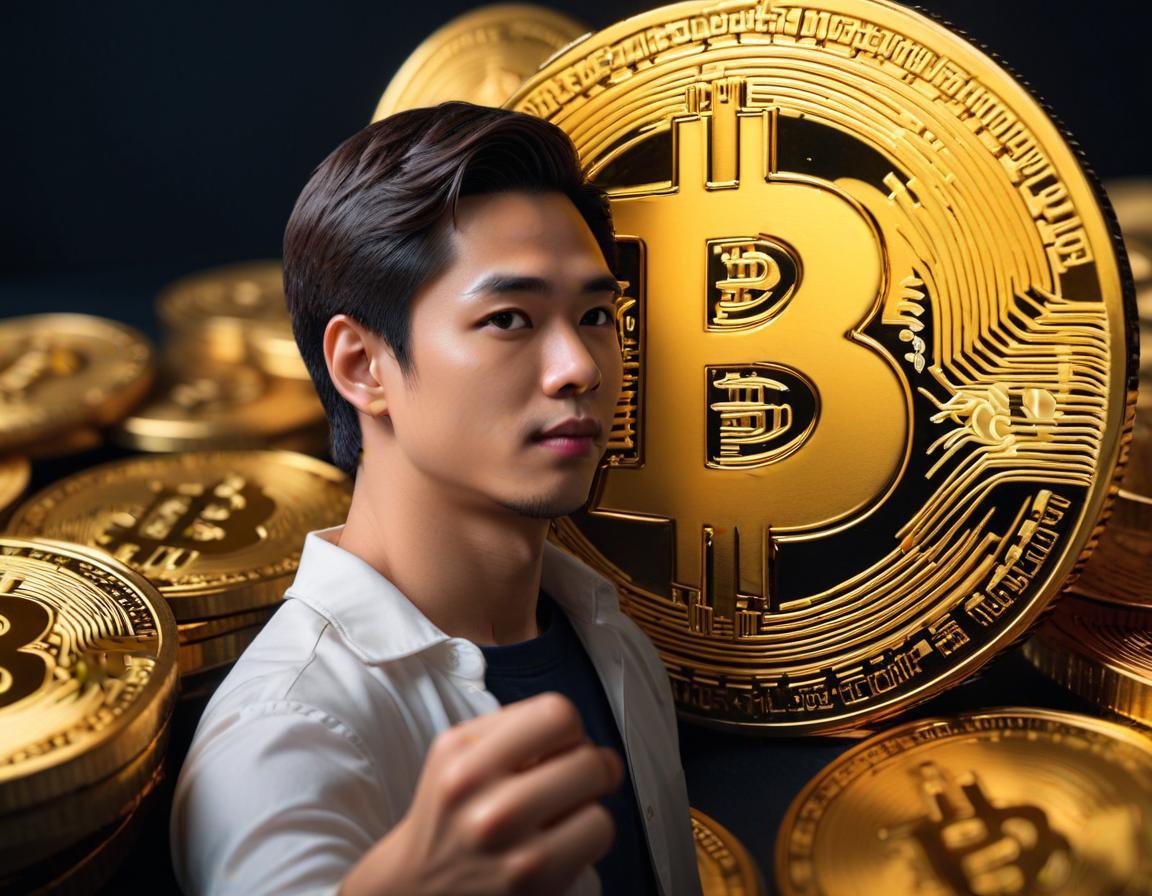 นักวิทยาศาสตร์ลึกลับในเงามืด สวมเสื้อสูท รูปภาพเกี่ยวกับบิตคอยน์และซาโตชิ นากาโมโตะ