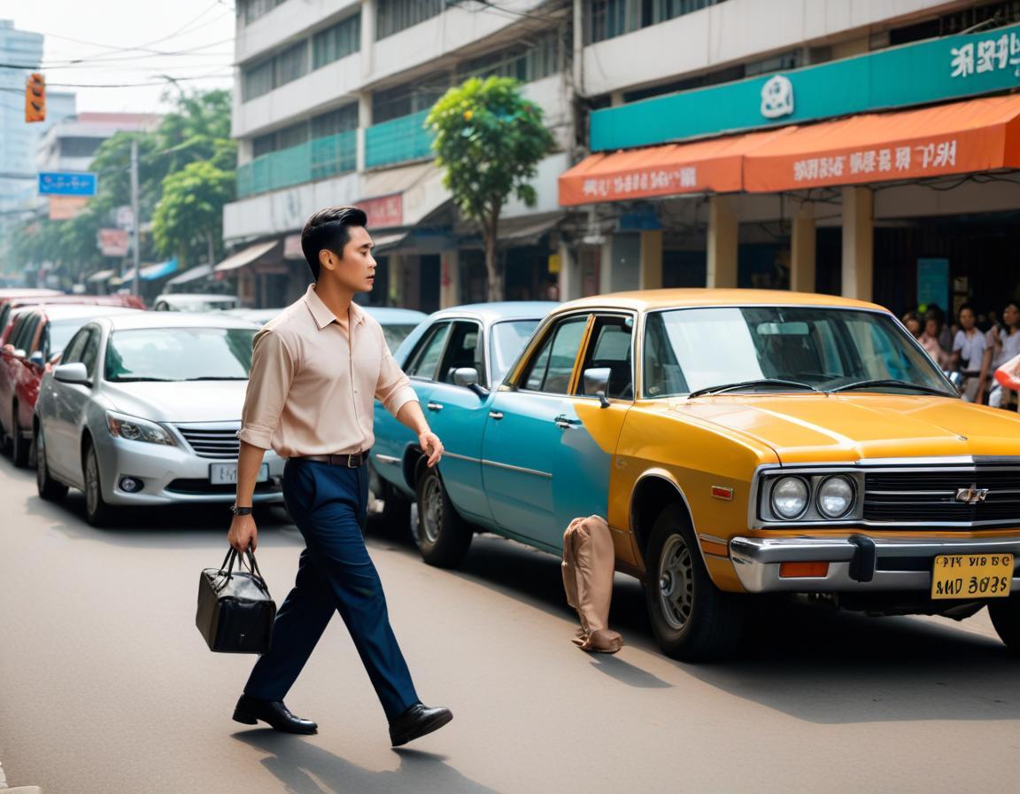 เอกสารสองสามฉบับบนโต๊ะข้อความภาษาไทยเกี่ยวกับการจำนำรถไม่มีเล่มไม่ต้องจอด