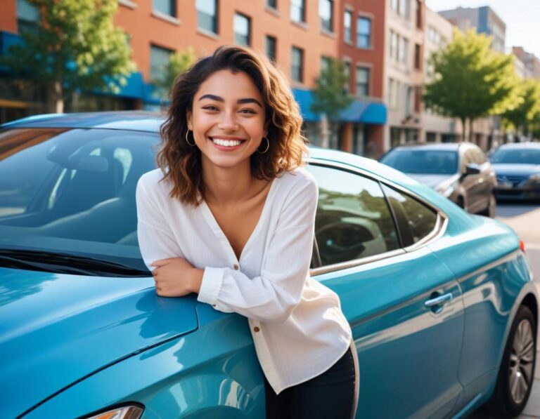 รูปภาพคนเยาวชน โปร่งใส หน้าร้านขายรถใหม่ อยู่รอคอยในความตื่นเต้นแรงแบบก้าวเริ่มต้นในการเดินทางใหม่.