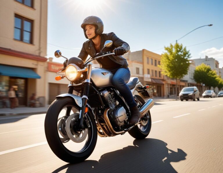 รถจักรยานยนต์มานำสู่ขุมทางเขา ระหว่างพระอาทิตย์ตก นำเสนอความอลังการและเร้าใจ