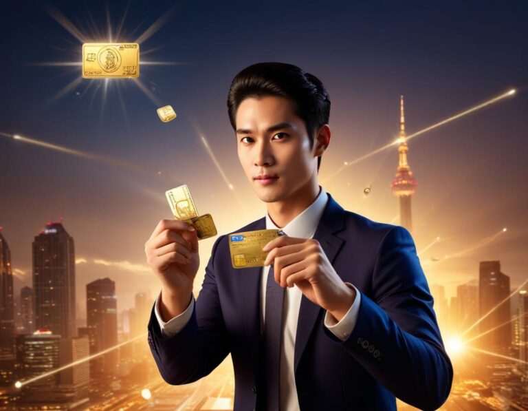 ผู้ถือ บัตรเครดิต ใบแรก อย่าง สมจริง แสดง เลข ประทับ และ โฮโลกราฟิก พร้อม แสงนุ่ม และ ความภูมิใจ