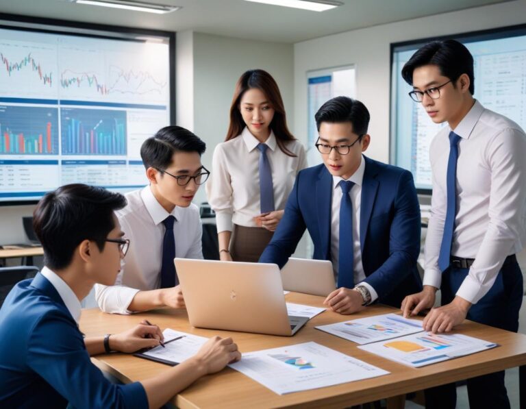 บุคคล ใน ชุด สูท ยืน ที่ ทางแยก มอง เส้นทาง ลงทุน ที่แตกต่าง อย่าง ชัดเจน