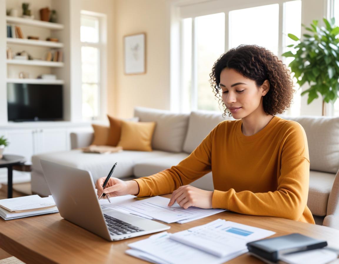 บุคคล กำลัง เตรียม เอกสาร การเงิน สำหรับ การ ซื้อ บ้าน และ กู้ ซื้อ บ้าน