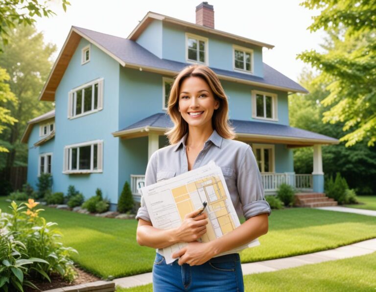 เจ้าของบ้านไทย ใน ชุด ลำลอง นั่ง โต๊ะ ครัว สว่าง ประเมิน สินเชื่อ ตกแต่ง เอกสาร เปรียบเทียบ